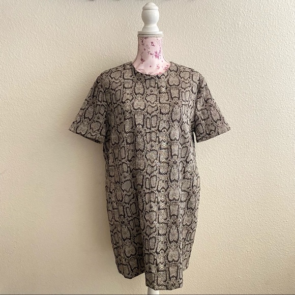 Zara Woman sz:XL Snakeskin Patterned Mini Dress - Picture 7 of 10